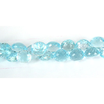 Sky Blue Topaz 7x6mm Faceted onion Bead