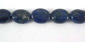 Dyed Lapis 8x10mm Flat Oval beads per strand 39-beads incl pearls-Beadthemup