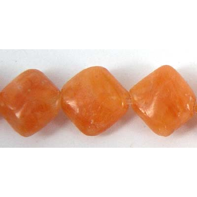 Orange Calcite 8mm Polished Diamond beads per strand 44