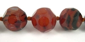 Agate banded red 25mm Faceted Round EACH BEAD-beads incl pearls-Beadthemup