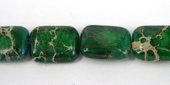 Imperial Jasper 12x16mm Rectangle  strand Green-beads incl pearls-Beadthemup