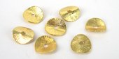 Gold Plate Copper 10mm curve disk 10 pack-findings-Beadthemup