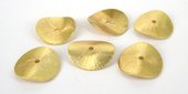 Gold Plate Copper 20mm curve disk 6 pack-findings-Beadthemup