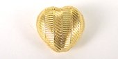 Gold Plate Copper Bead Heart 16x16mm 4 pack-findings-Beadthemup