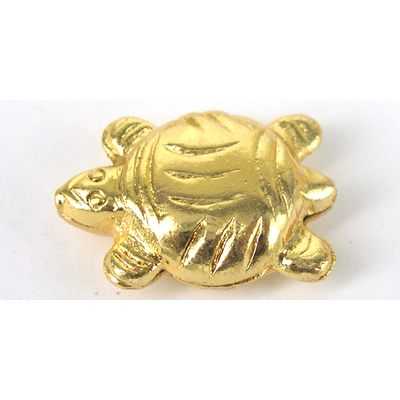 Gold Plate Copper bead Turtle 14x21mm 4 pack