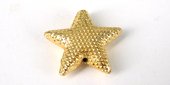 Gold Plate Copper Bead Star 17x17 mm 8pack-findings-Beadthemup