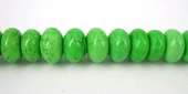Howlite Dyed 5x8mm Rondel Green beads per strand 79-beads incl pearls-Beadthemup