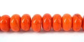 Howlite Dyed 5x8mm Rondel Orange beads per strand 79-beads incl pearls-Beadthemup