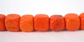 Howlite Dyed Cubed Nugget 8mm Orange beads per strand-beads incl pearls-Beadthemup