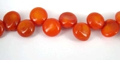 Coral ornge t/drill Flat round nugg/52 Beads-beads incl pearls-Beadthemup