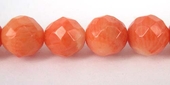 Orange Coral 8mm Faceted Round beads per strand 50 Beads-beads incl pearls-Beadthemup