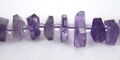 Amethyst 15x5mm Faceted C/ drill nugget beads per strand-beads incl pearls-Beadthemup