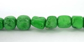 Howlite Dyed Cubed Nugget 8mm Green beads per strand-beads incl pearls-Beadthemup