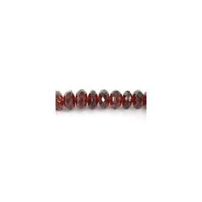 Garnet 5x3mm Faceted rondel beads per strand 133 Beads 26cm