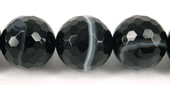 Black banded Agate 20mm Fac round/20-beads incl pearls-Beadthemup