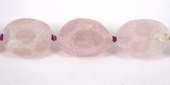 Rose Quartz Acid/Polish app 25mm Nugget strand-beads incl pearls-Beadthemup