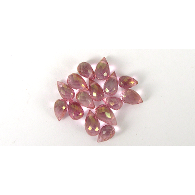 Pink Topaz  Faceted T/Drill 6x4mm Briltte