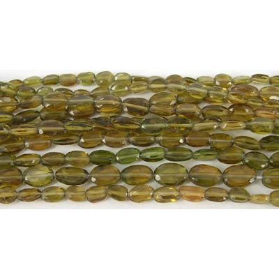 Petro Tourmaline 5x3mm Faceted Flat oval/app 80 beads per strand
