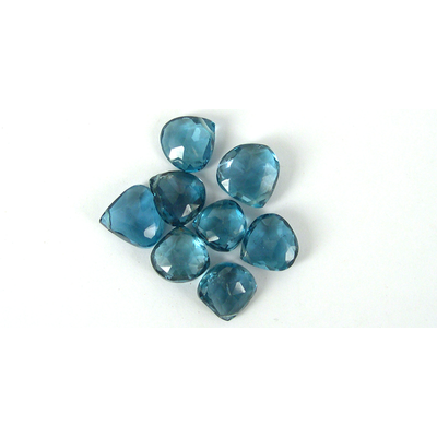 London Blue Topaz 11mm Faceted Briolette Bead