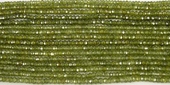 CZ Green 3mm Fac Rondel beads per strand 200-gemstone beads-Beadthemup