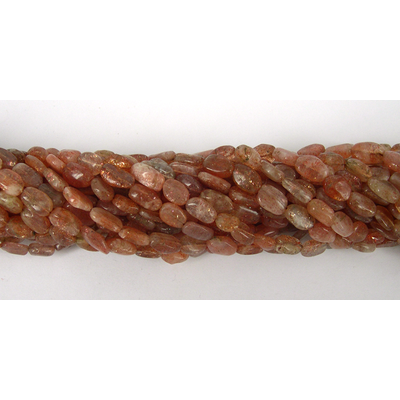 Sunstone approx.9mm Polished oval beads per strand 46