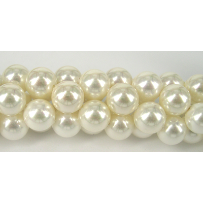 Shell based Pearl White 8mm beads per strand 38