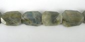 labradorite Faceted Flat Nugget 25x20mm bead-beads incl pearls-Beadthemup
