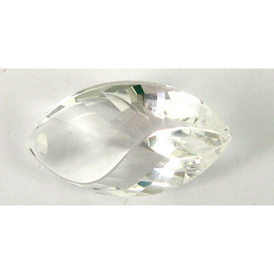 Clear Quartz 22x38mm Faceted Marquise t/drl Bead