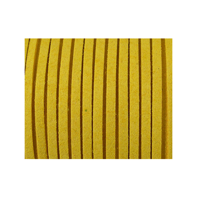 Faux Suede 3mm Yellow per M