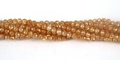 Gold Quartz 4mm Faceted Round beads per strand 110 Beads-beads incl pearls-Beadthemup