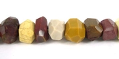Mookaite Faceted Side drill nugget 17mm-beads incl pearls-Beadthemup