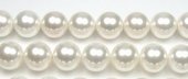Shell Based Pearl Round 14mm White beads per strand 28-beads incl pearls-Beadthemup