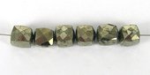 Pyrite 6mm Faceted Cube beads-beads incl pearls-Beadthemup