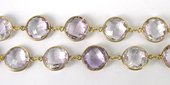 Vermeil + Amethyst Connecter 13x18mm-beads incl pearls-Beadthemup