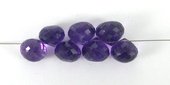 Amethyst 9mm Faceted Onion bead-beads incl pearls-Beadthemup