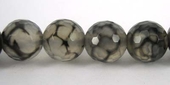 Agate Dyed/Crackled 8mm Faceted round/49-beads incl pearls-Beadthemup