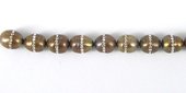 Fresh Water Pearl Bronze 8-9mm W/Swarovski Bead-beads incl pearls-Beadthemup