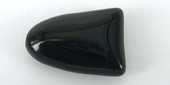 Black Agate 18x25mm Polished bell shape ea-beads incl pearls-Beadthemup