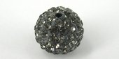 Shamballa Bead Resin/Crystal Grey 12mm 2 pack-beads incl pearls-Beadthemup