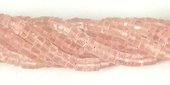 Rose Quartz Faceted Wheel 4mm beads per strand 130-beads incl pearls-Beadthemup