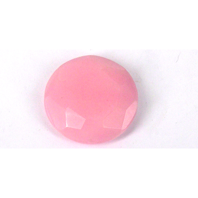 Dyed Jade Lt Pink 40mm Faceted Flat Rd Bead