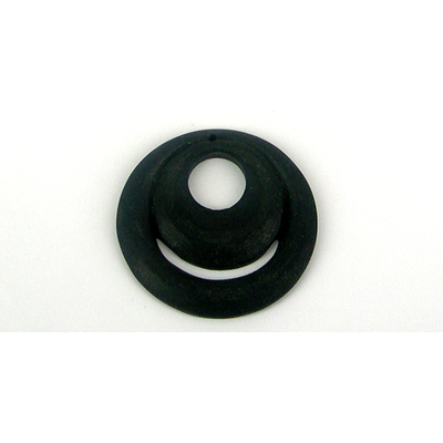 Black Stone pendant Circle 50mm