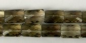 Smokey Quartz Faceted  Rectangle  8x13mm beads per strand  10b-beads incl pearls-Beadthemup