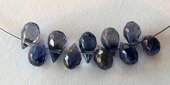 Iolite 6x4mm Faceted T/Drill Briltte-beads incl pearls-Beadthemup