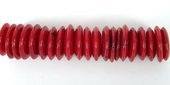 Red Coral 16mm disk strand 20 beads-beads incl pearls-Beadthemup