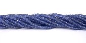 Tanzanite Natural Faceted Rondel 3.8x2mm beads per strand 195-beads incl pearls-Beadthemup