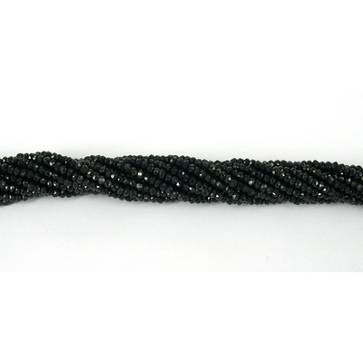 Spinel Black Faceted Rondel 4x3mm beads per strand 110 Bead