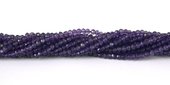 Amethyst Faceted Rondel 3x2mm beads per strand 145 Beads-beads incl pearls-Beadthemup