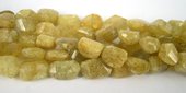 Aquamarine Yellow Faceted 13-10mm Nugget  bead each-beads incl pearls-Beadthemup