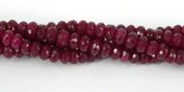 Red Quartz Dyed Faceted rondel 7x4mm/100Beads-beads incl pearls-Beadthemup